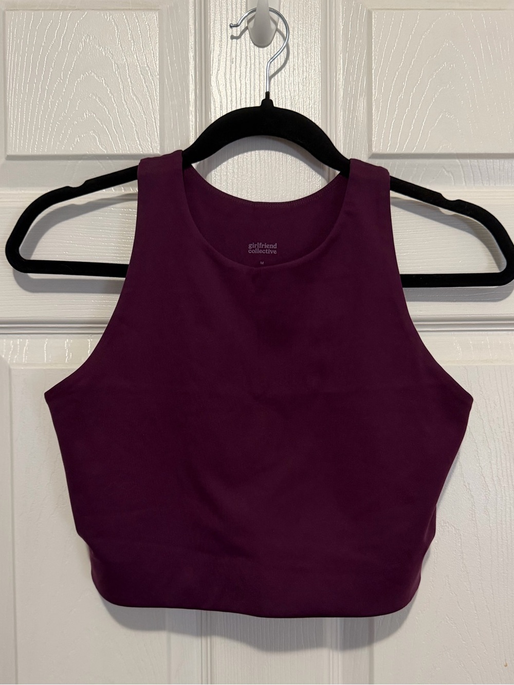 Girlfriend Collective Plum High-Neck Crop Tank